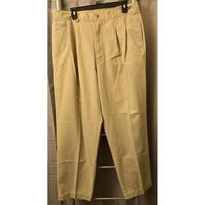 Bugle Boy Tan Chino Men's Cotton Khaki Pants‎ 36x29  Pleated Front